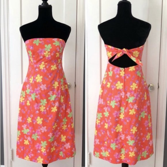 Lilly Pulitzer Dresses & Skirts - LILLY PULITZER Sabrina Dress Strapless Tie Back 12